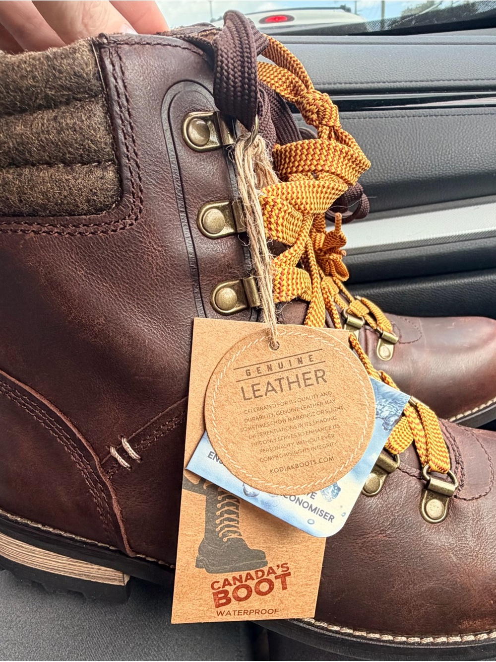 Women's Kodiak Waterproof Brown Leather Lace-Up Boots